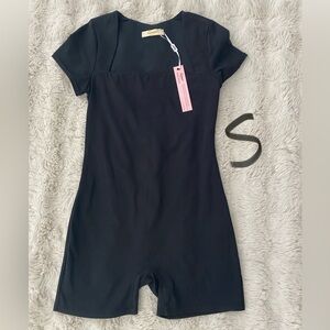 NWT Black Short Sleeve Romper